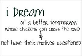 Chickens cross Road